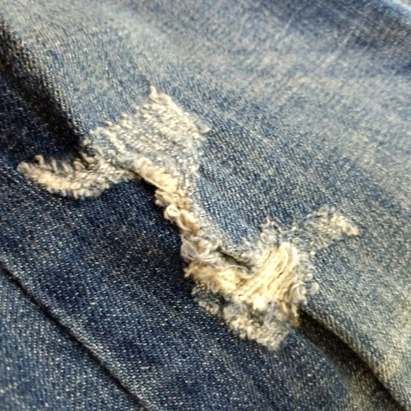 Clingers Jeans Junior Size 1 Distressed Mid Rise Skinny Stretch Denim - Picture 5 of 6